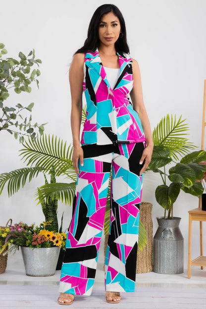 ABSTRACT - 2 PC Vest & Pant Set