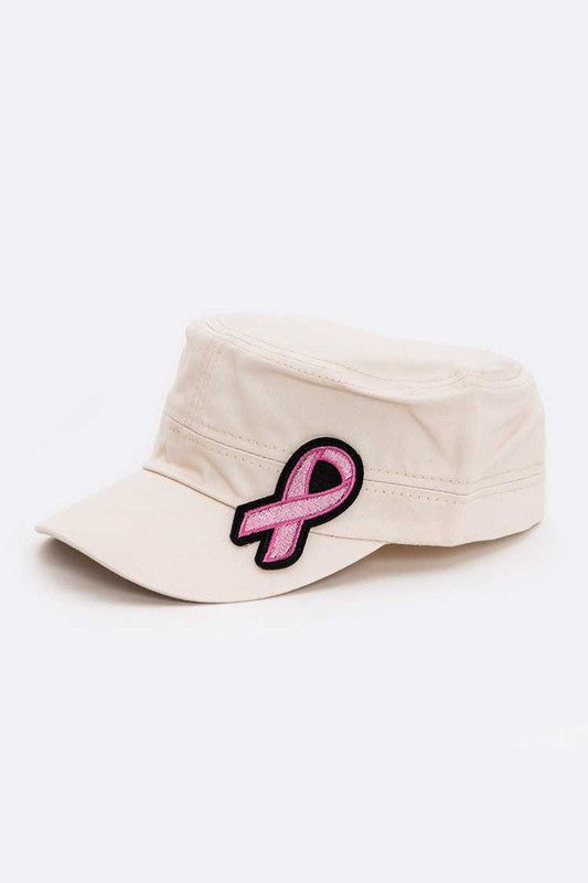 Pink Ribbon Cotton Cadet Cap