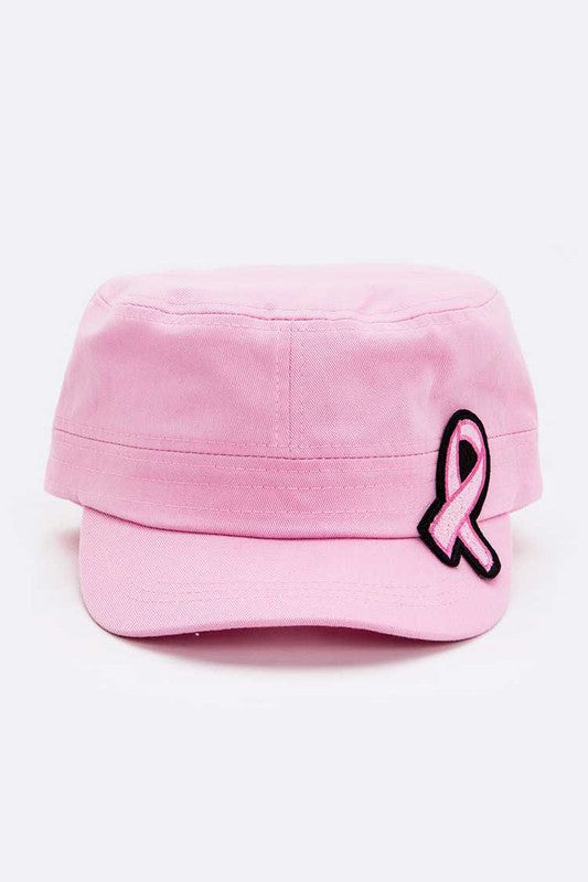 Pink Ribbon Cotton Cadet Cap