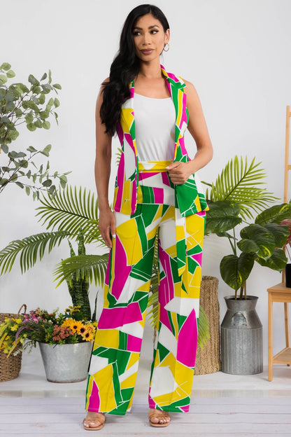 ABSTRACT - 2 PC Vest & Pant Set