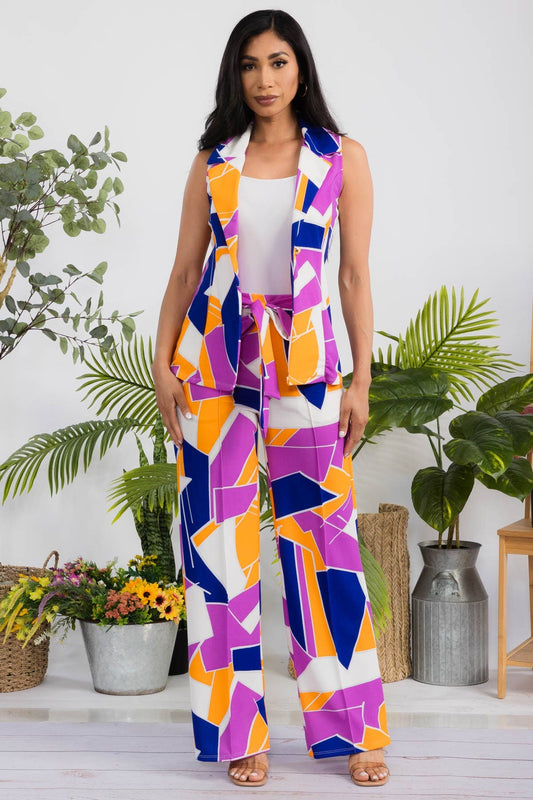 ABSTRACT - 2 PC Vest & Pant Set