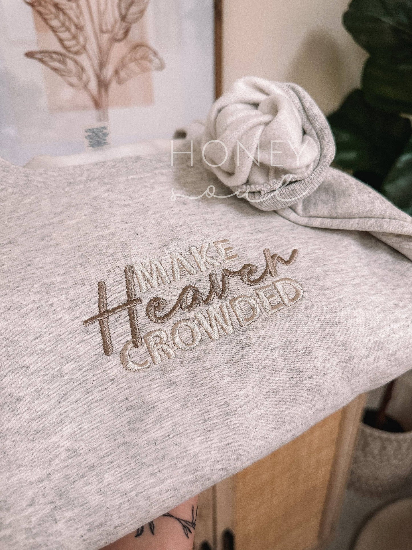 Make Heaven Crowded Embroidered Sweatshirt