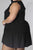Plus Size V-Neck Frill Trim Mini Dress