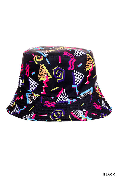 REVERSIBLE PATTERN BUCKET HAT