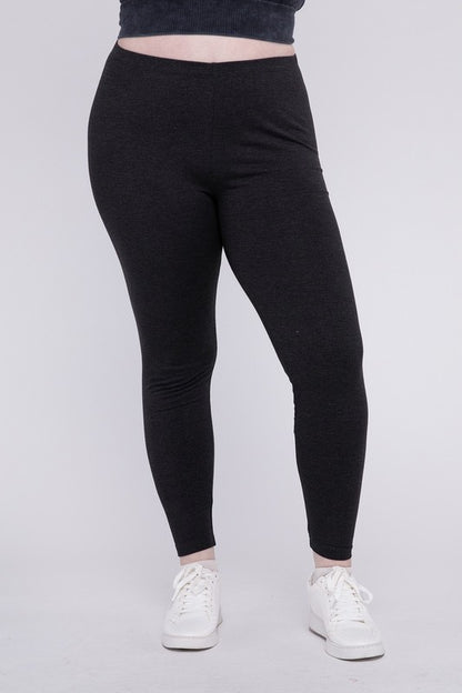 Plus Premium Cotton Full Length Leggings