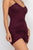 Adjustable Ruched Front Mini Dress