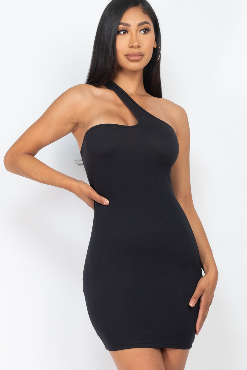 One Shoulder Bodycon Mini Dress (CAPELLA)