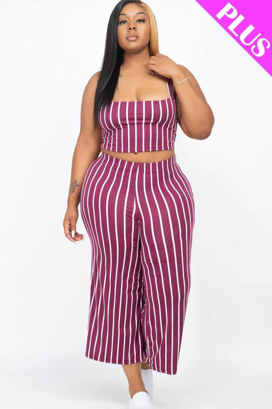 Stripe pantset  burgundy