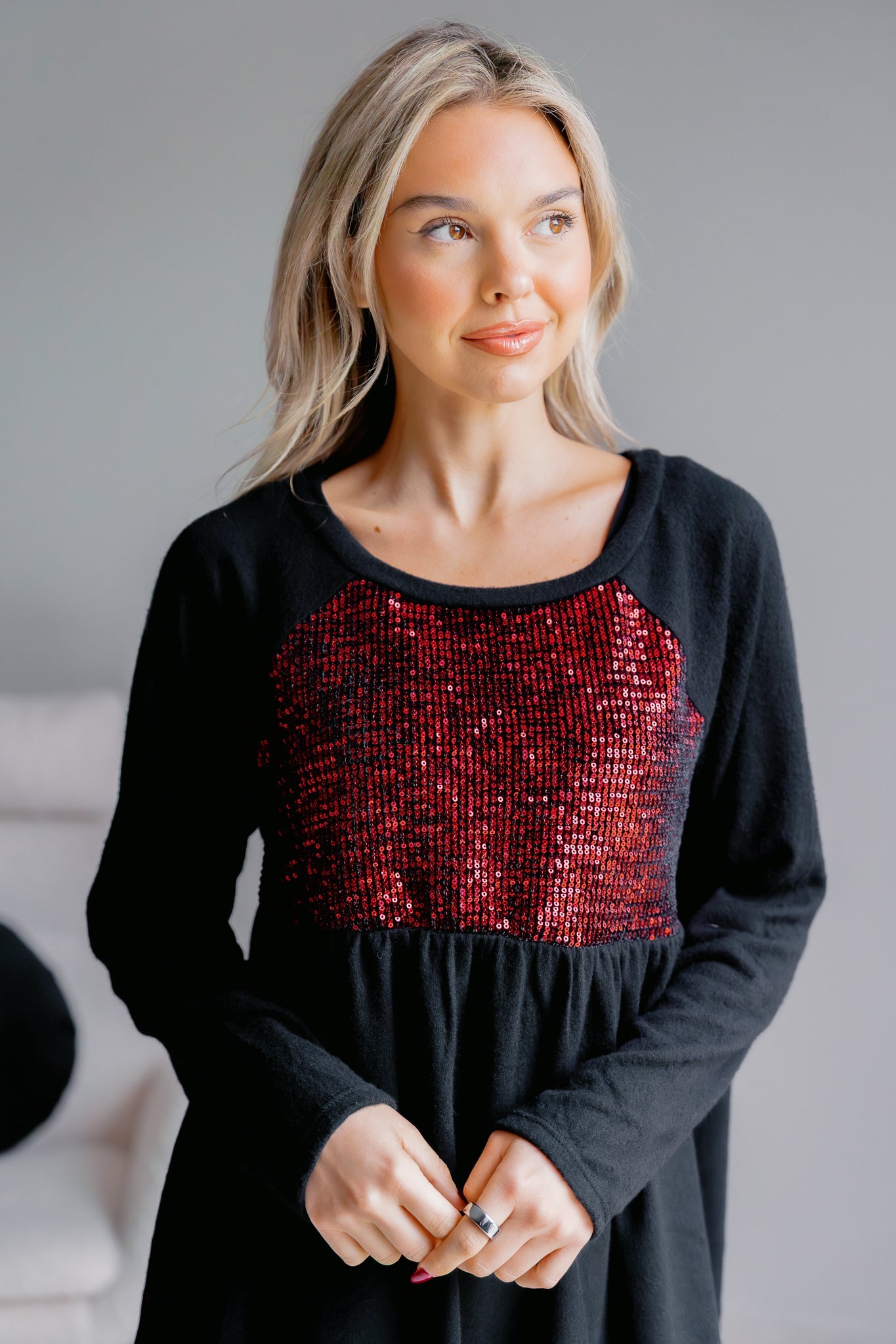 Frosted Berry Sequin Tunic