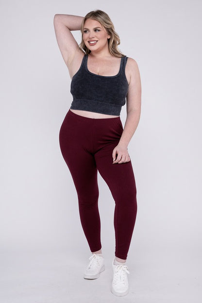 Plus Premium Cotton Full Length Leggings