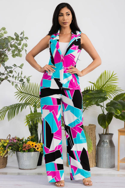 ABSTRACT - 2 PC Vest & Pant Set