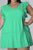 Plus Size V-Neck Frill Trim Mini Dress