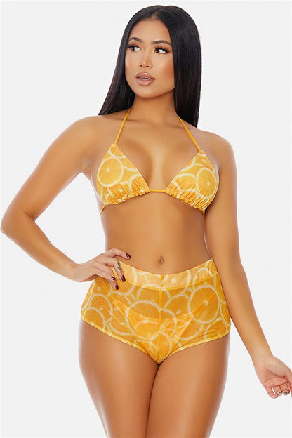 Fruit Mesh Pool Swimwear Shorts