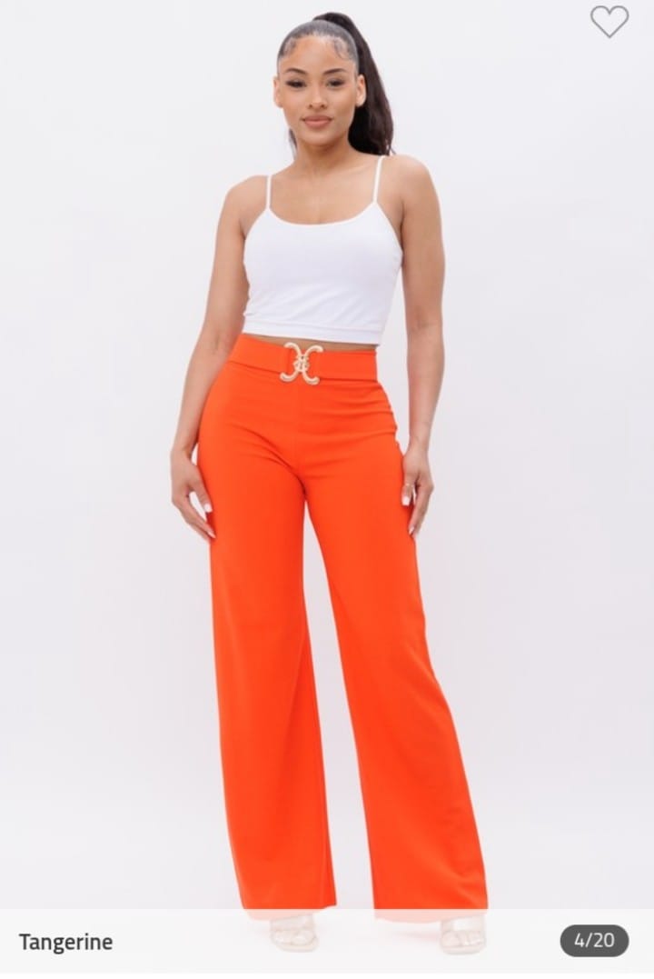 Front Buckle Boot leg pants