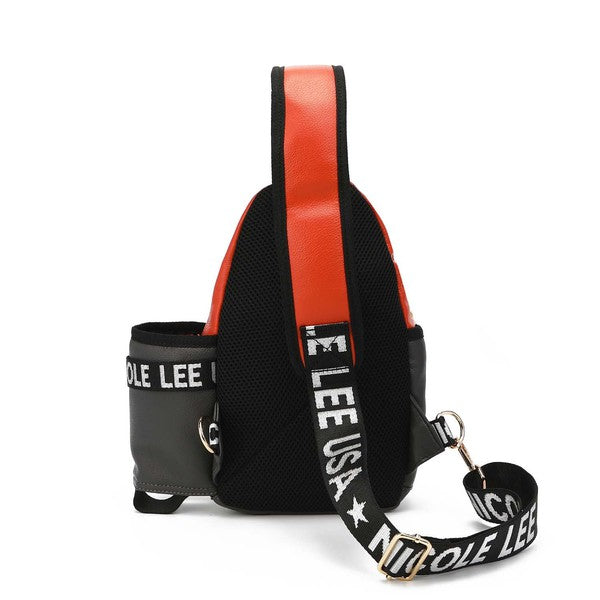 NICOLE LEE SLING BACKPACK WITH BOTTLE HOLDER