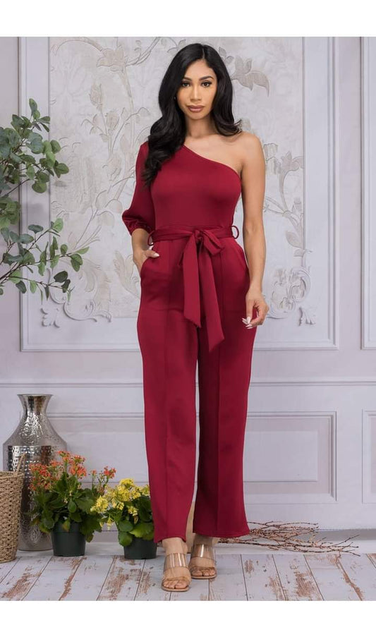 LADY IN RED JUMPSUIT