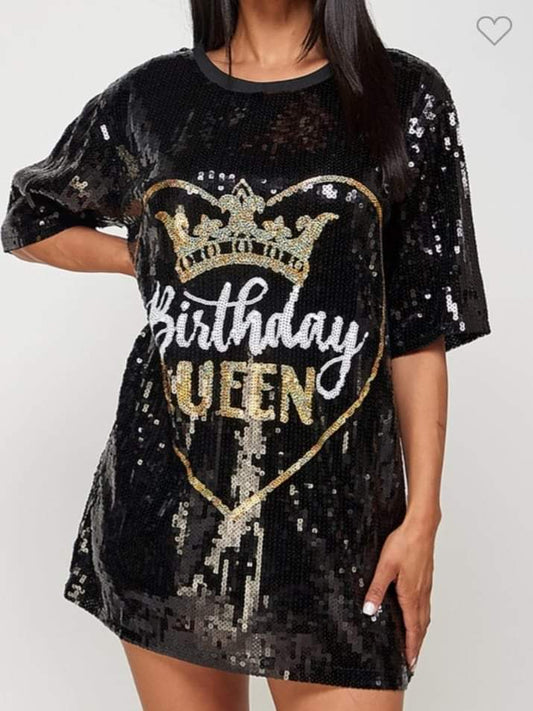 Birthday Queen Sequin Dress