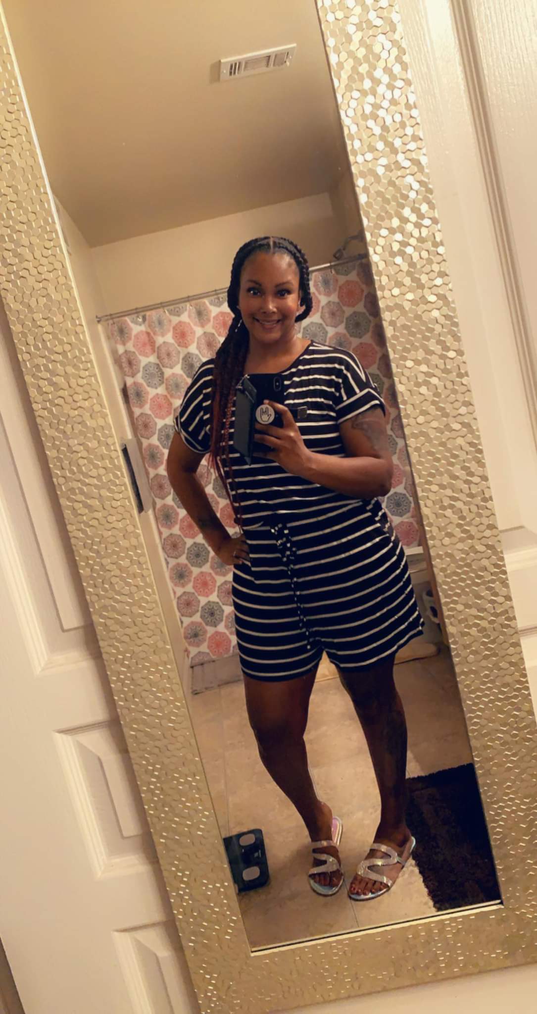 STRIPED ROMPER (ROYAL BLUE) – J'sade's Fashion Boutique